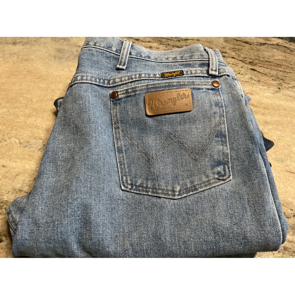 Wrangler‎ Jeans Men 42x31 Cowboy Cut Original Fit Light Wash Blue 13MWZAW Denim